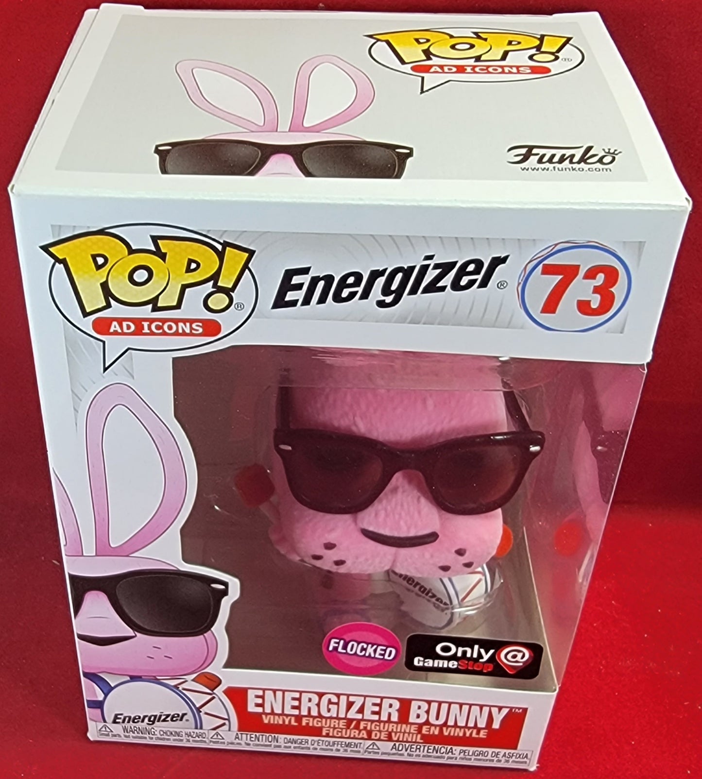 Energizer bunny flocked gamestop exclusive funko # 73 (nib)