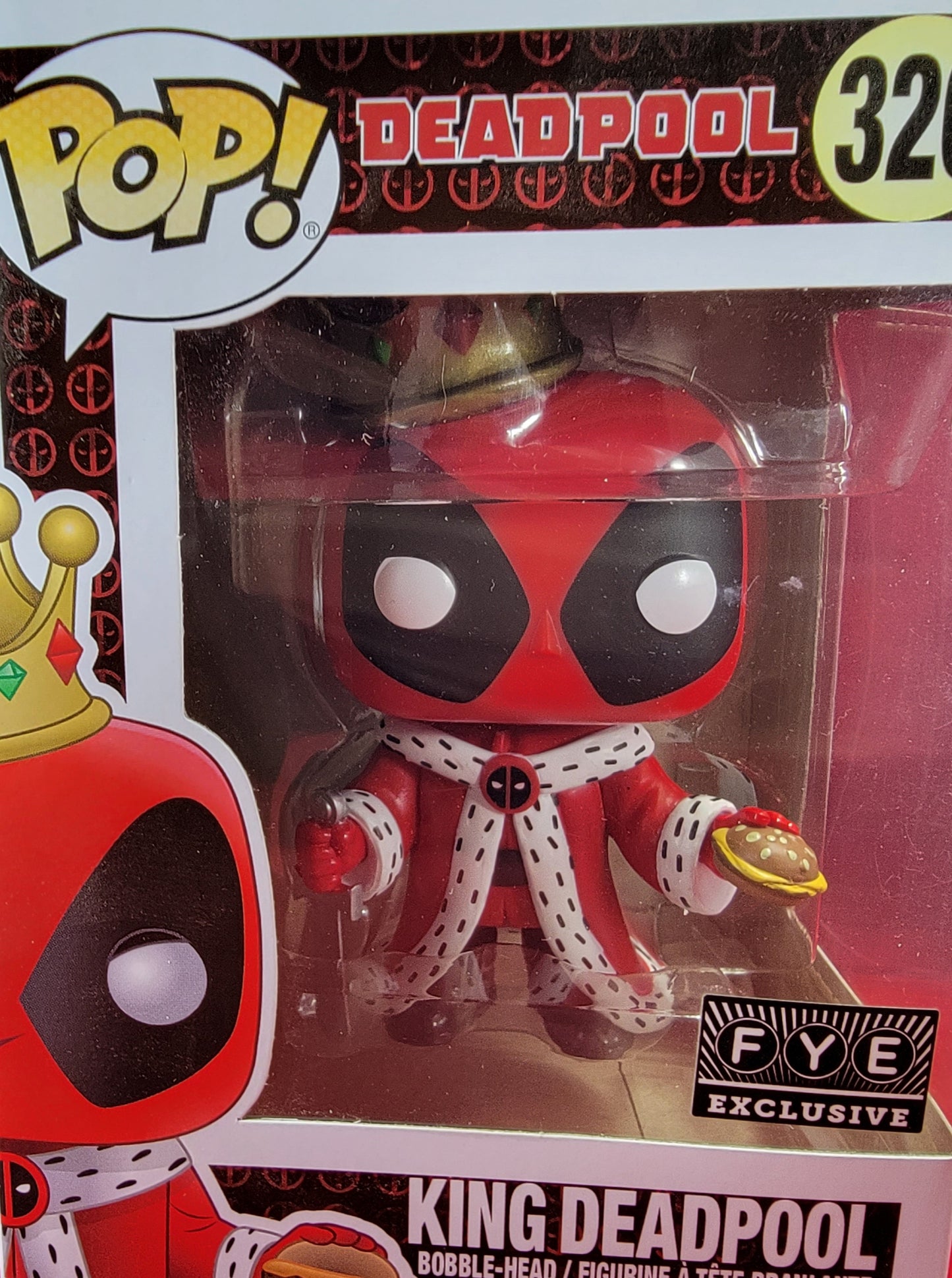 King deadpool fye  exclusive funko # 326 (nib)