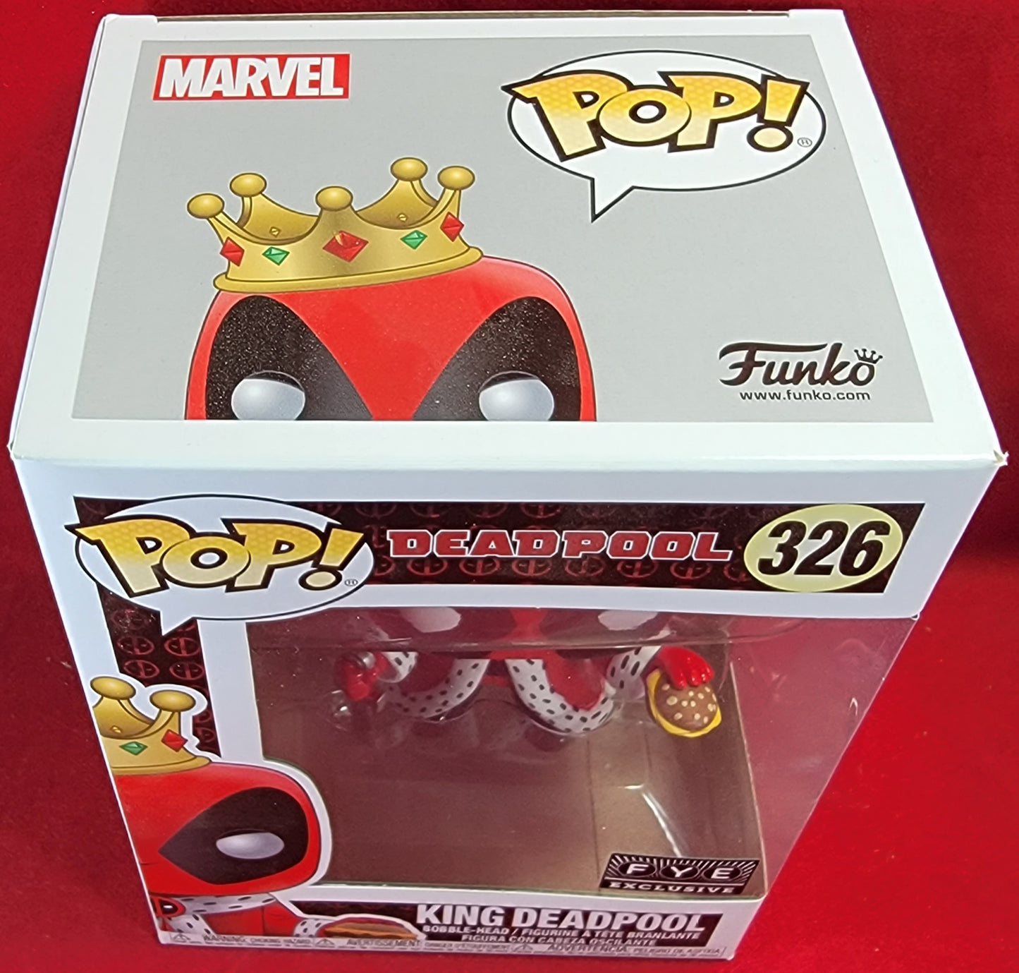 King deadpool fye  exclusive funko # 326 (nib)