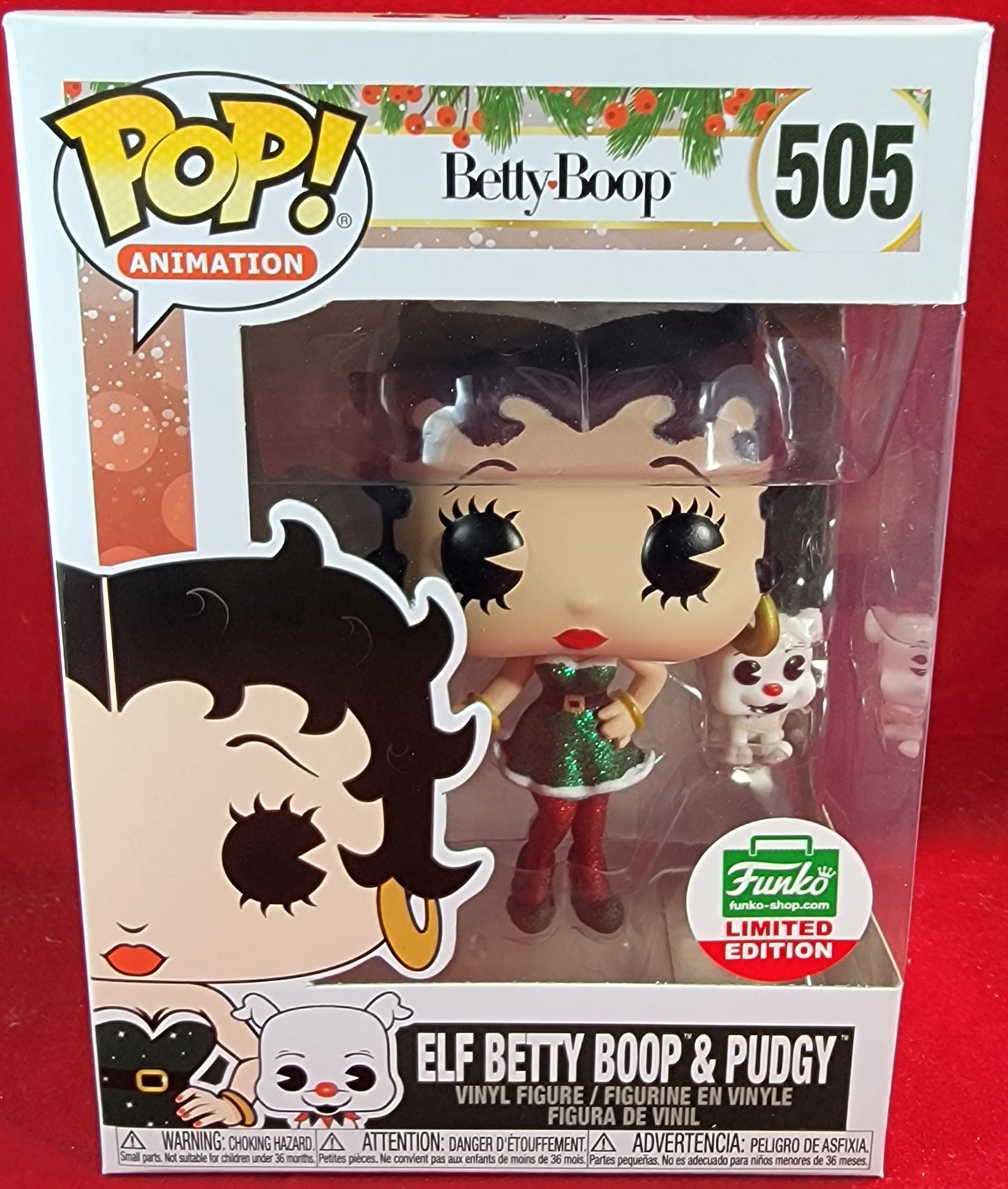 Elf Betty Boop & Pudgy Christmas limited edition 505 (nib)