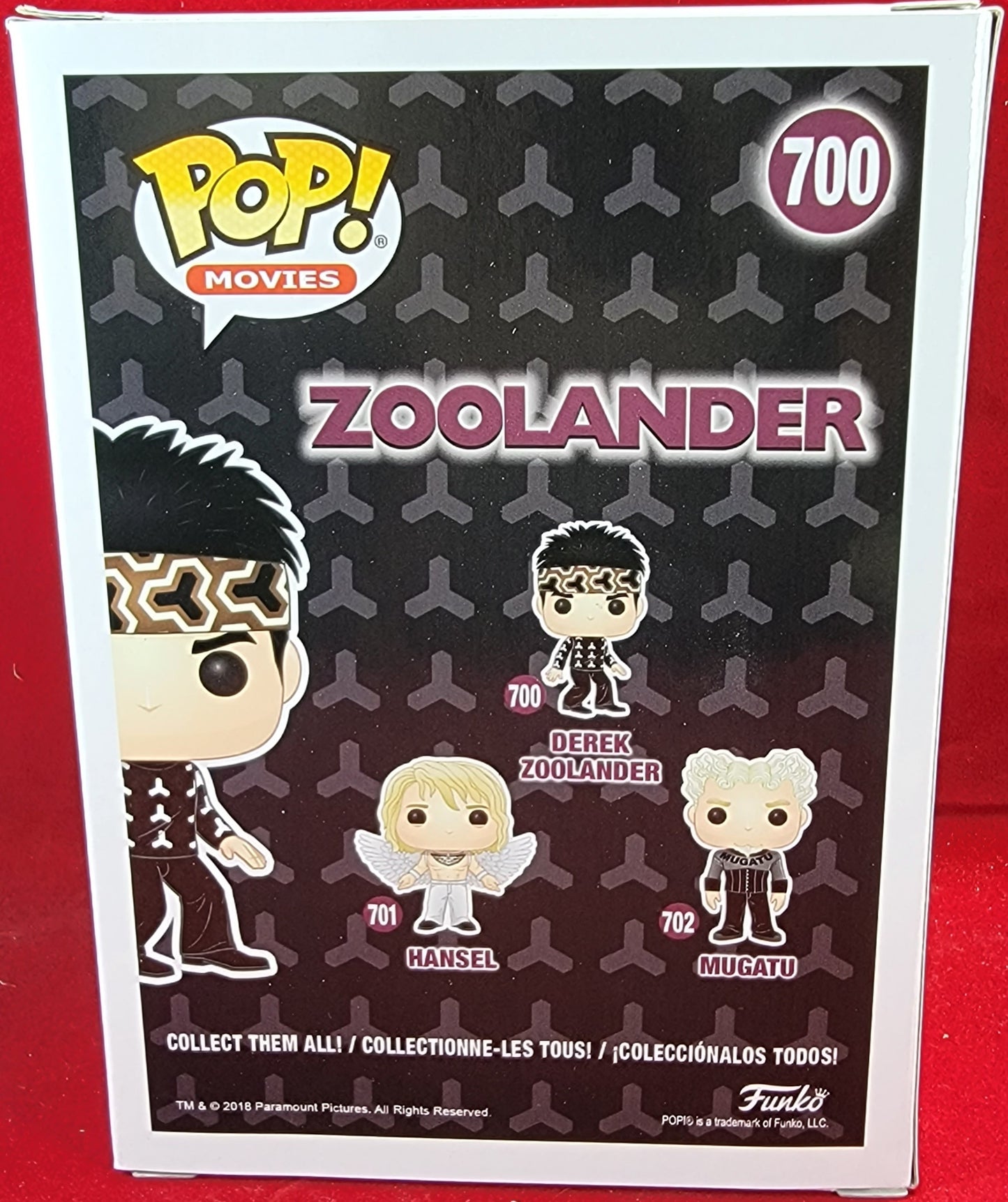 Derek zoolander funko # 700 (nib)