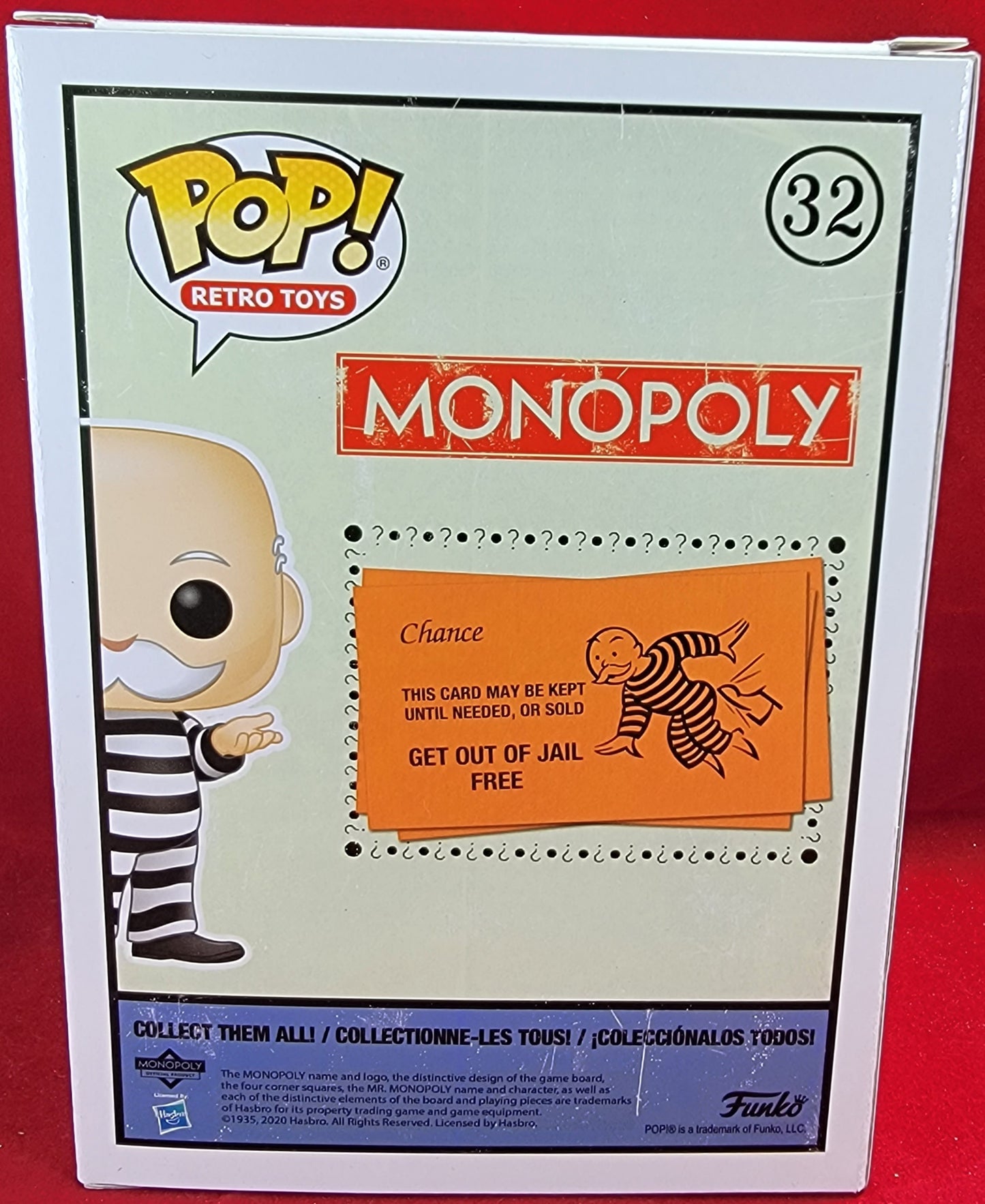 Mr. monopoly in jail funko # 32 (nib)