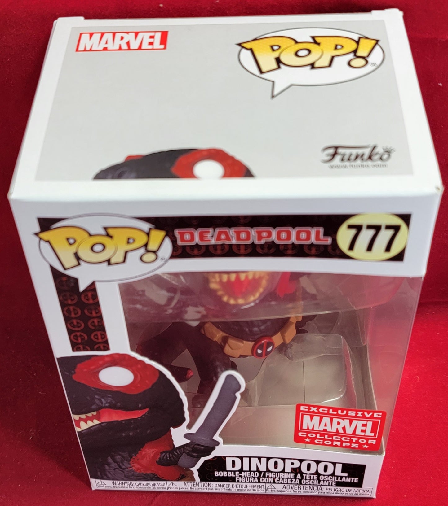 Dinopool exclusive marvel collectors corps funko # 777 (nib)