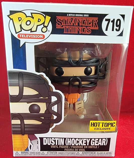 Dustin (hockey gear) hot topic exclusive funko # 719 (nib)