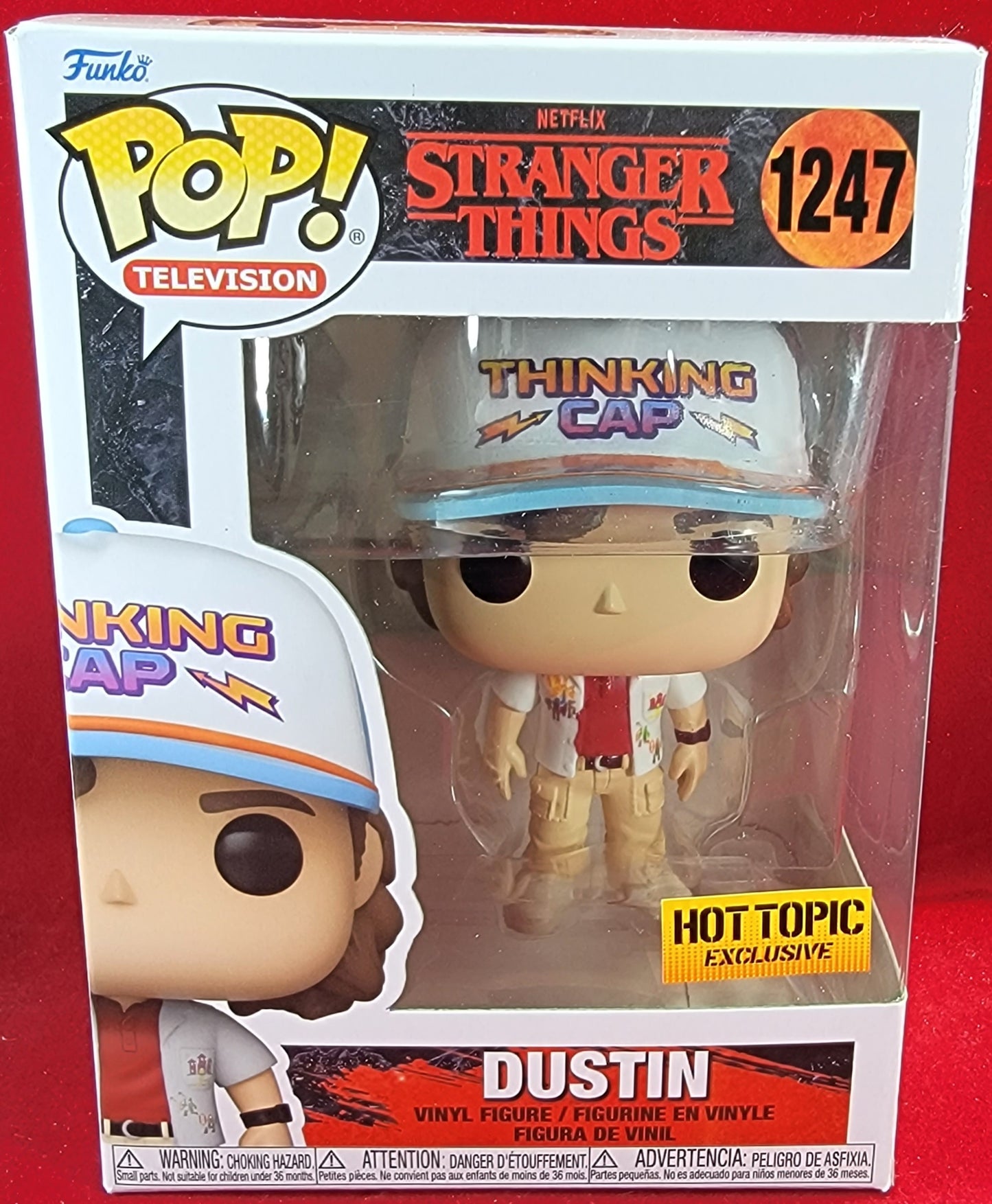 Dustin hot topic exclusive funko # 1247 (nib)