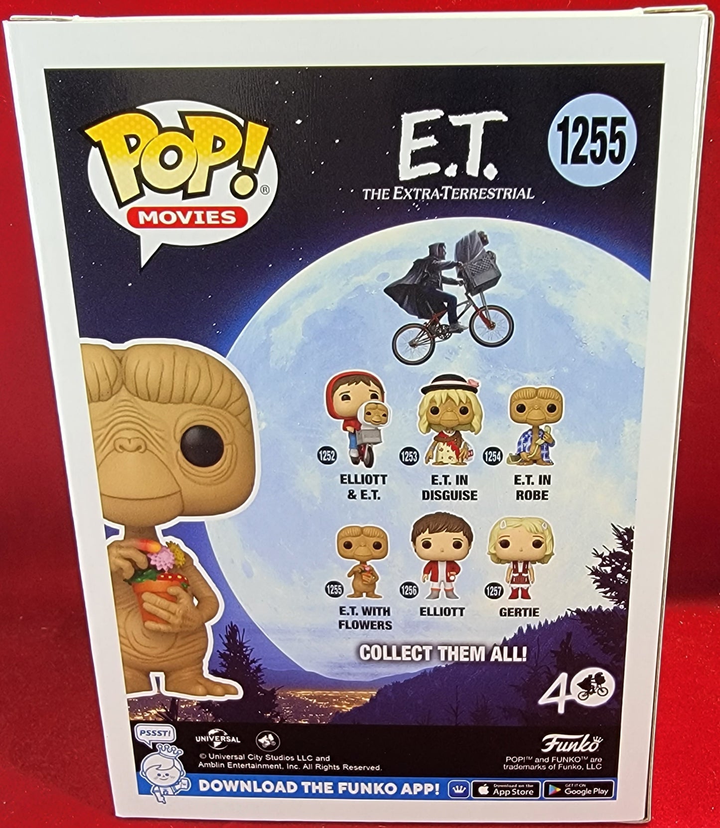 E.t. with flowers funko # 1255 (nib)