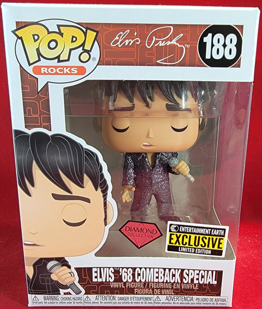 Elvis '68 comeback entertainment earth exclusive funko # 188 (nib)