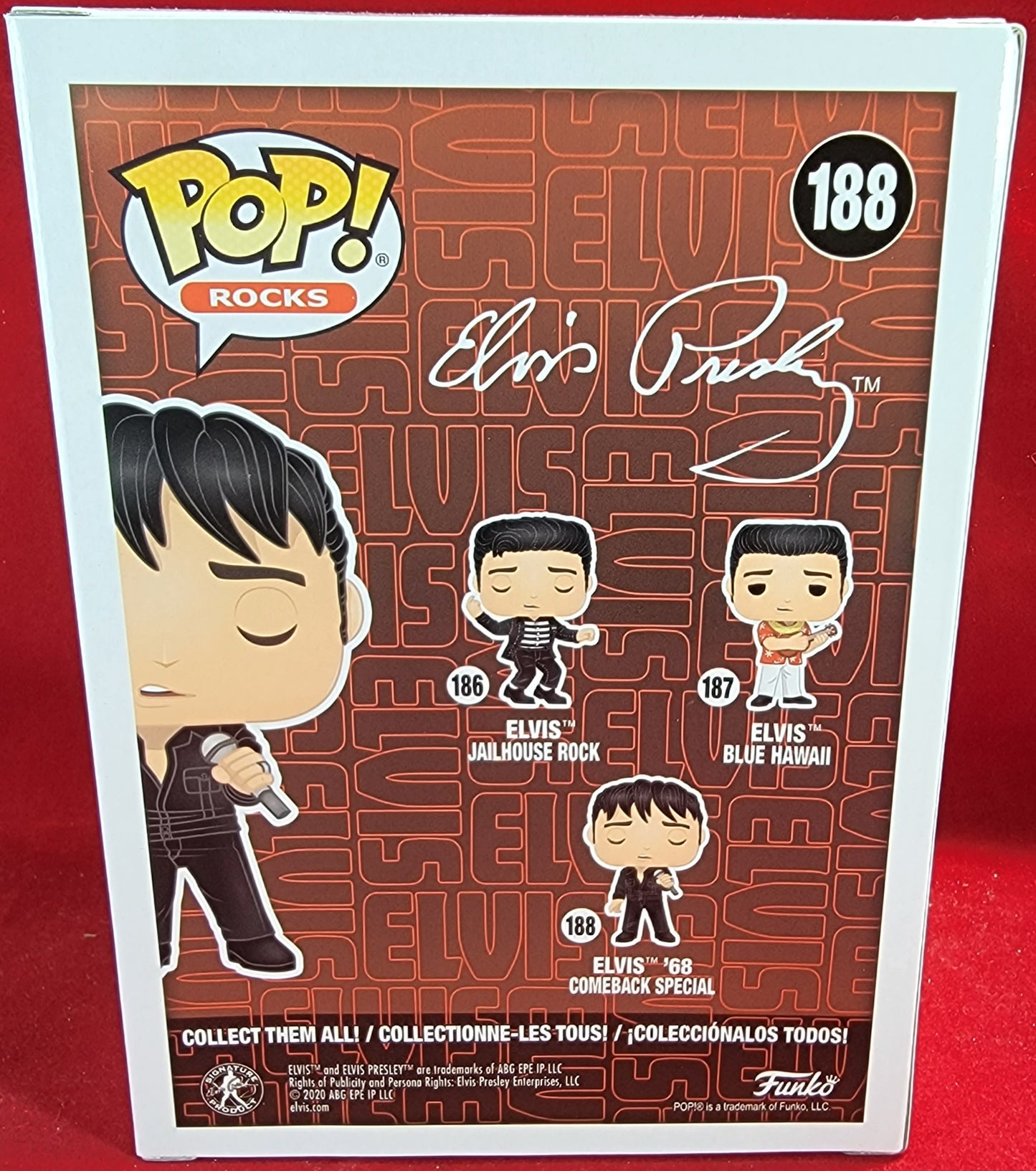 Elvis '68 comeback entertainment earth exclusive funko # 188 (nib)