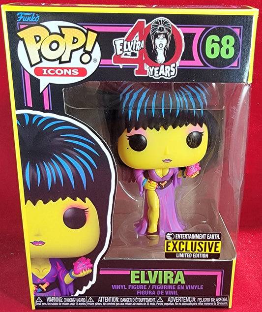 Elvira entertainment earth exclusive funko # 68 (nib)
