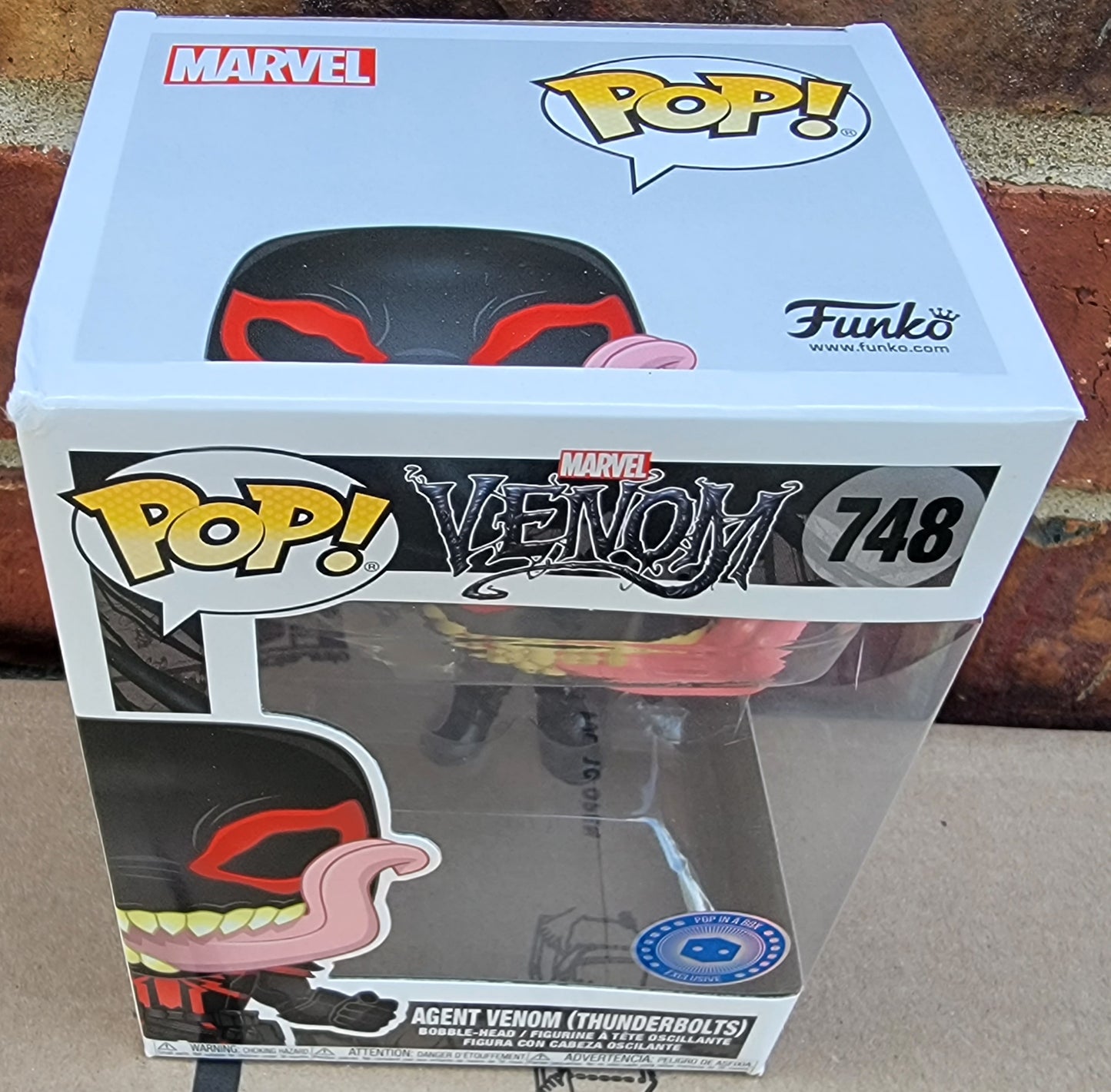 Agent venom (thunderbolts) pop in a box exclusive funko # 748 (nib)