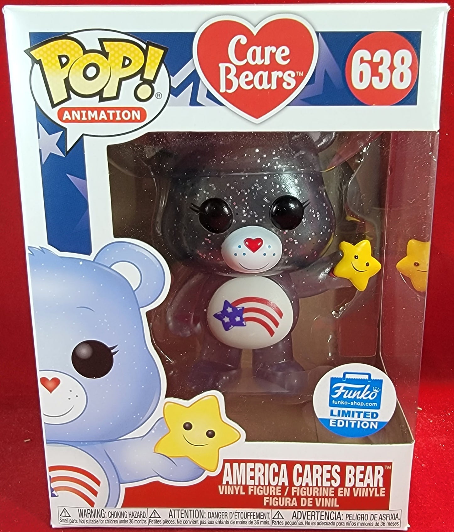 America cares bear funko exclusive # 638 (nib)