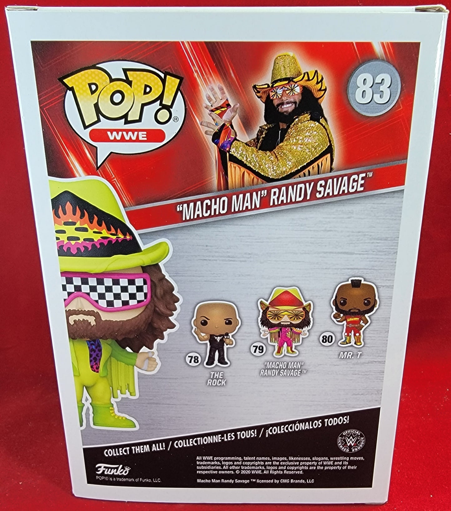Macho man randy savage Wal-Mart exclusive funko # 83 (nib)
brand new randy savage funko pop. pop has macho man in lime green with racing flag glasses. pop has lite scratches on the plastic and will be shipped in a compatible pop protector.