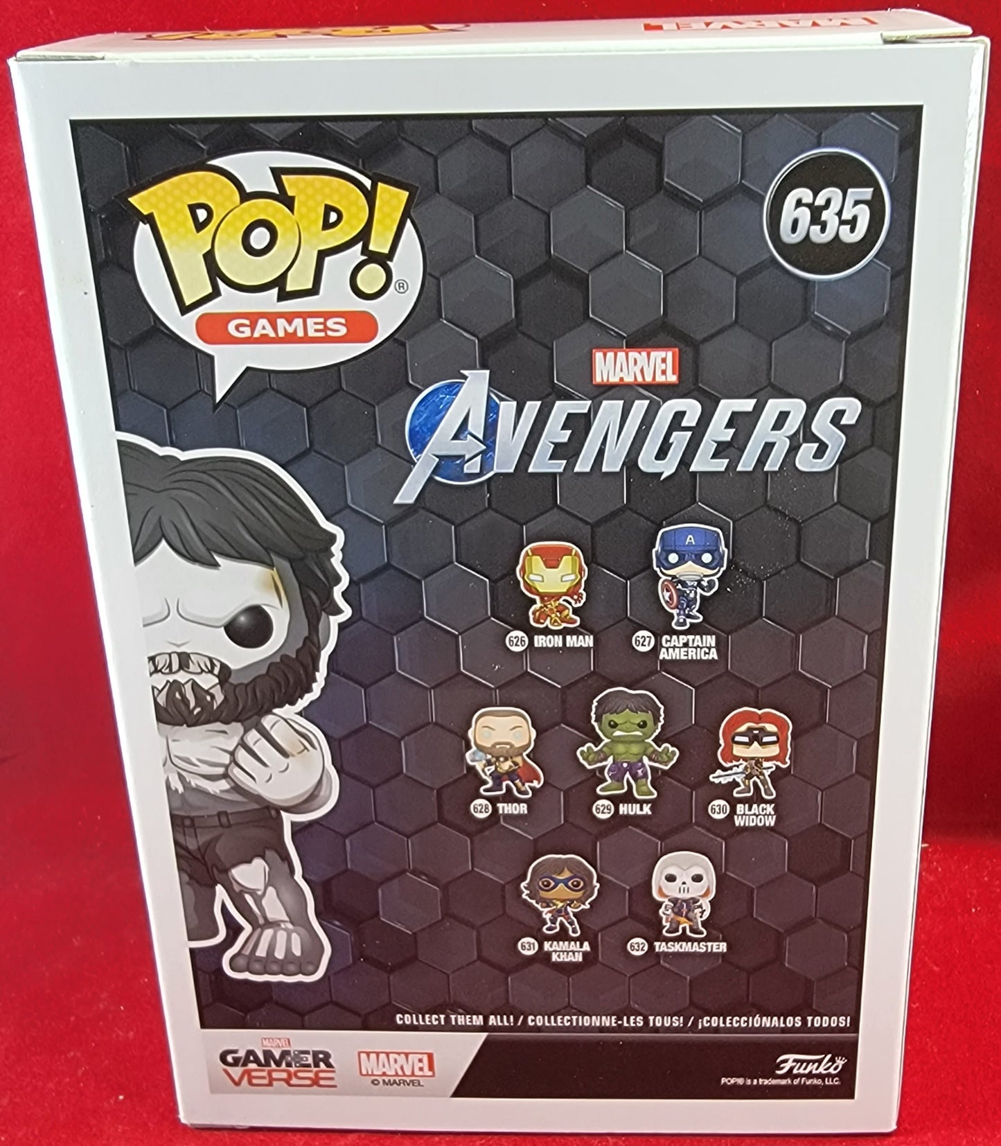 Hulk walmart exclusive funko # 635 (nib)
brand new gamerverse black and white hulk. pop has hulk with a beard painted like a skeleton. pop is near perfect and will be shipped in a compatible pop protector.