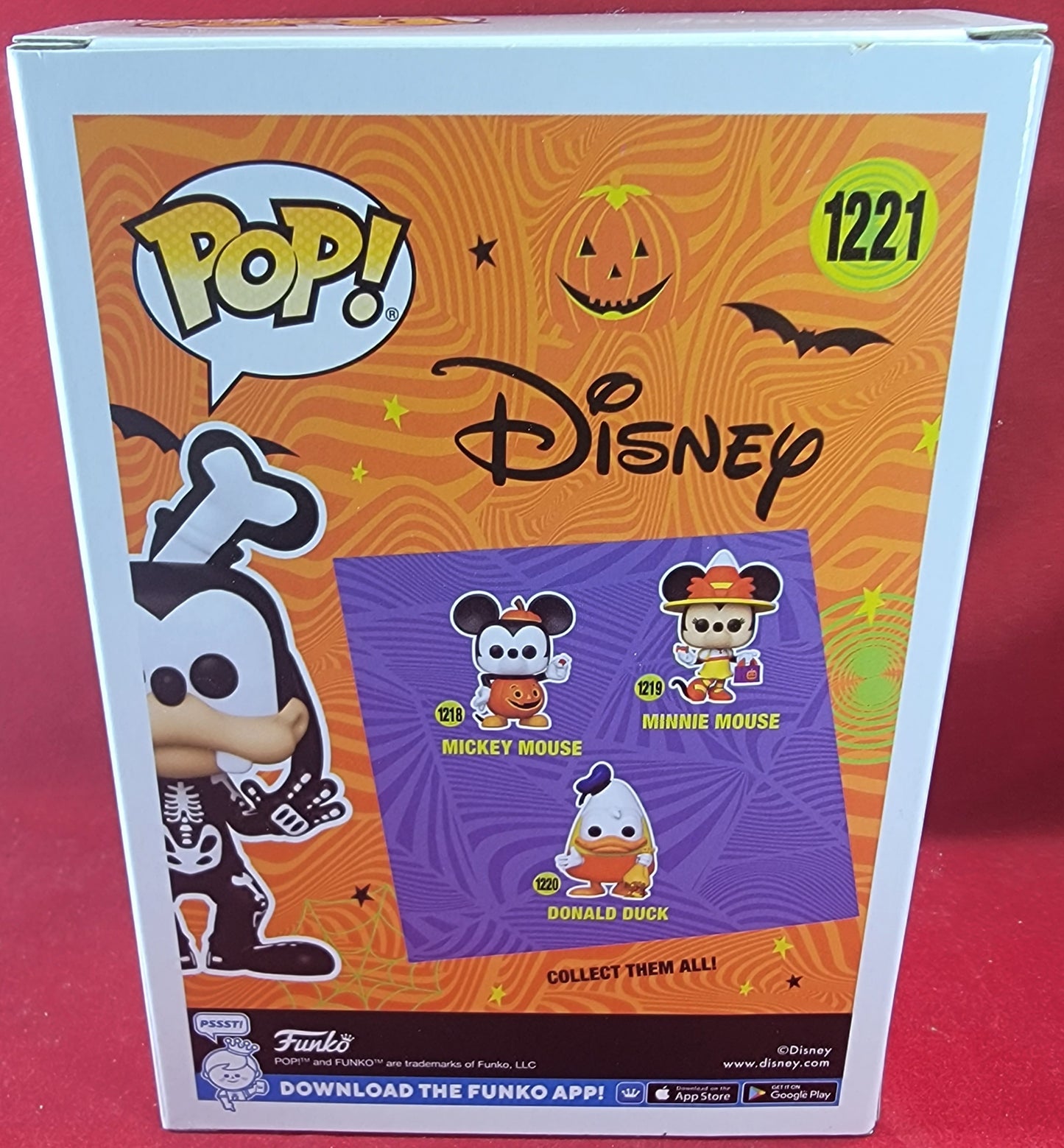 Goofy entertainment earth exclusive funko # 1221 (nib)
brand new Glow-in-the-dark goofy funko pop. pop has goofy in skeleton costume with jack-o-lantern in hand. pop has lite scratches on the plastic and will be shipped in a compatible pop protector.