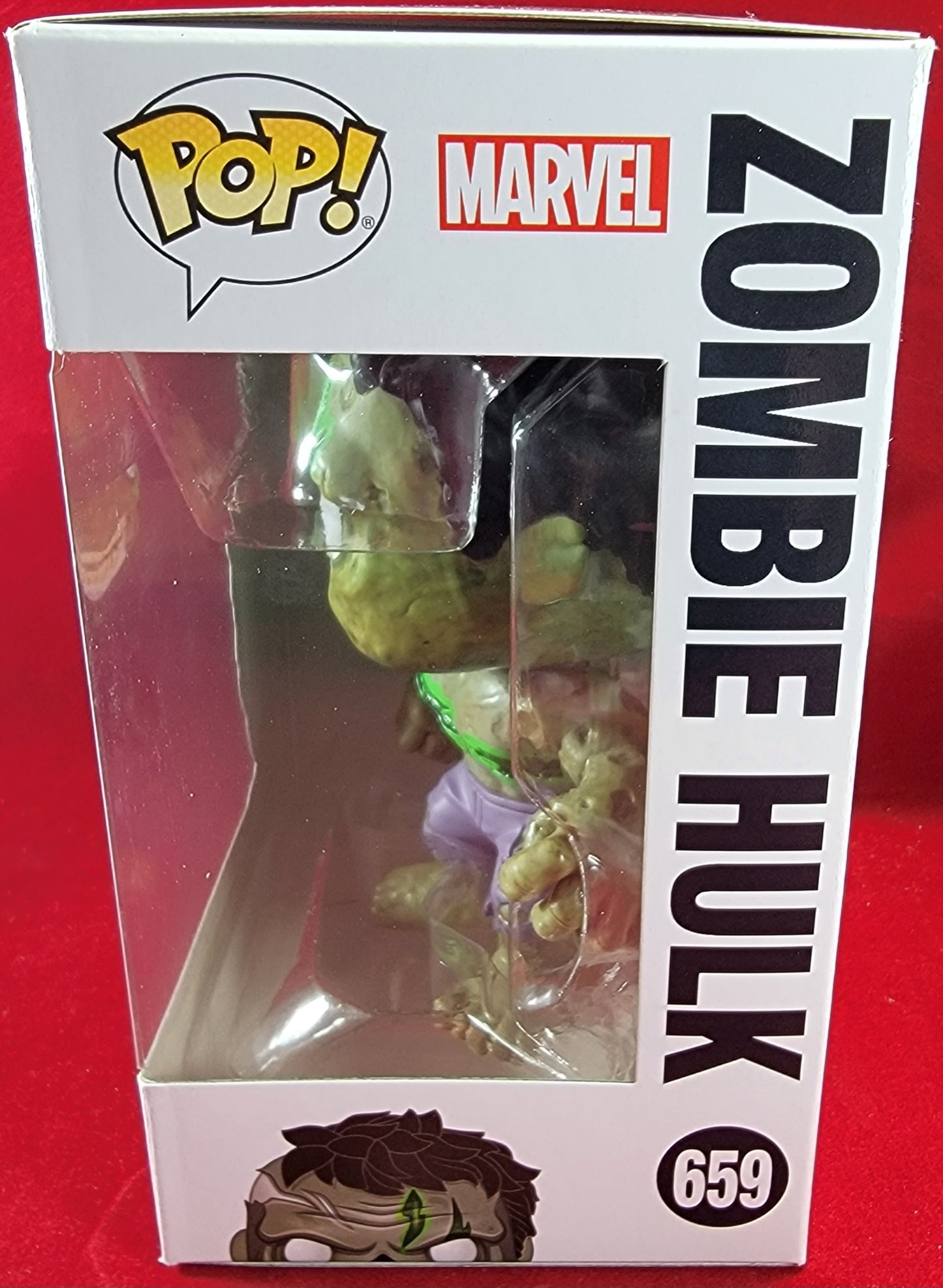 Zombie Hulk funko # 659 (nib)
brand new marvel zombies hulk funko pop. pop has Hulk in zombie form. pop has a few very lite scratches and will be shipped in a compatible pop protector.