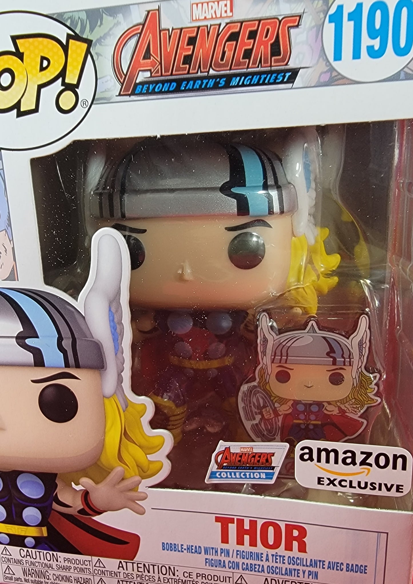 Thor amazon Exclusive funko # 1190 (nib)
brand new Marvel avengers beyond earth's mightiest. pop has thor and pin in comic book form. pop is in near perfect condition and will be shipped in a compatible pop protector.