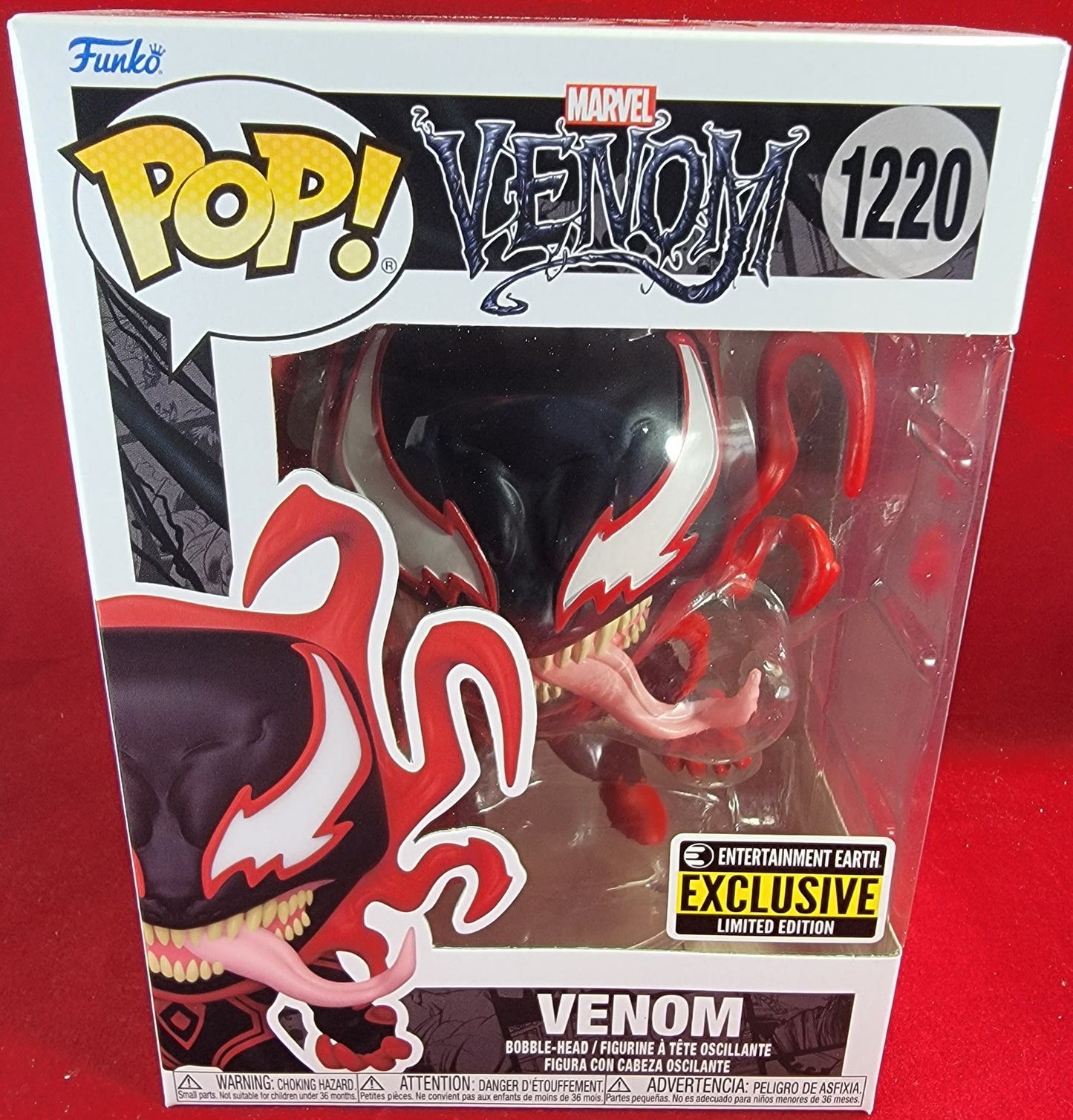 Venom entertainment earth exclusive funko # 1220 (nib)