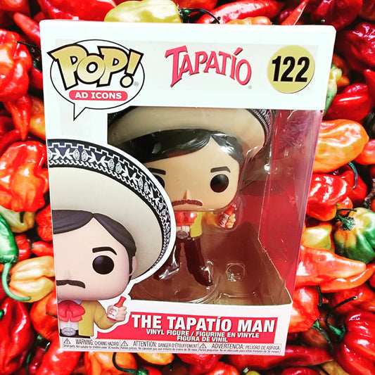 The Tapatio man # 122 funko (nib)
Brand tapatio salsa picante hot sauce pop icon. Pop looks awesome with near perfect condition.
(Includes compatible Box Protector)