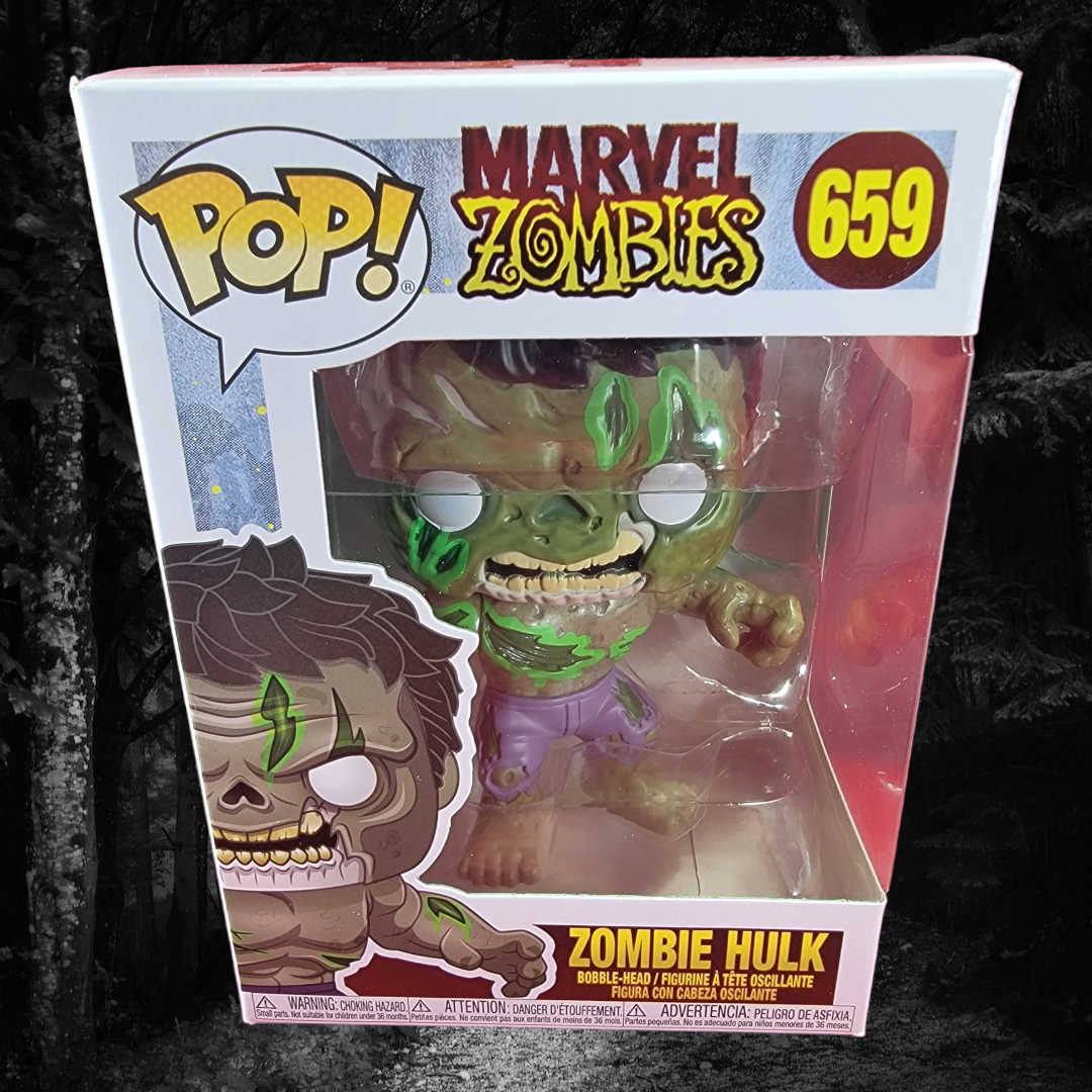 Zombie Hulk funko # 659 (nib)
brand new marvel zombies hulk funko pop. pop has Hulk in zombie form. pop has a few very lite scratches and will be shipped in a compatible pop protector.