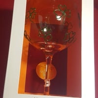 Sunny By Sue Green Irish Shamrock Large Balloon Gin Copa Glass Hand Painted Gift
