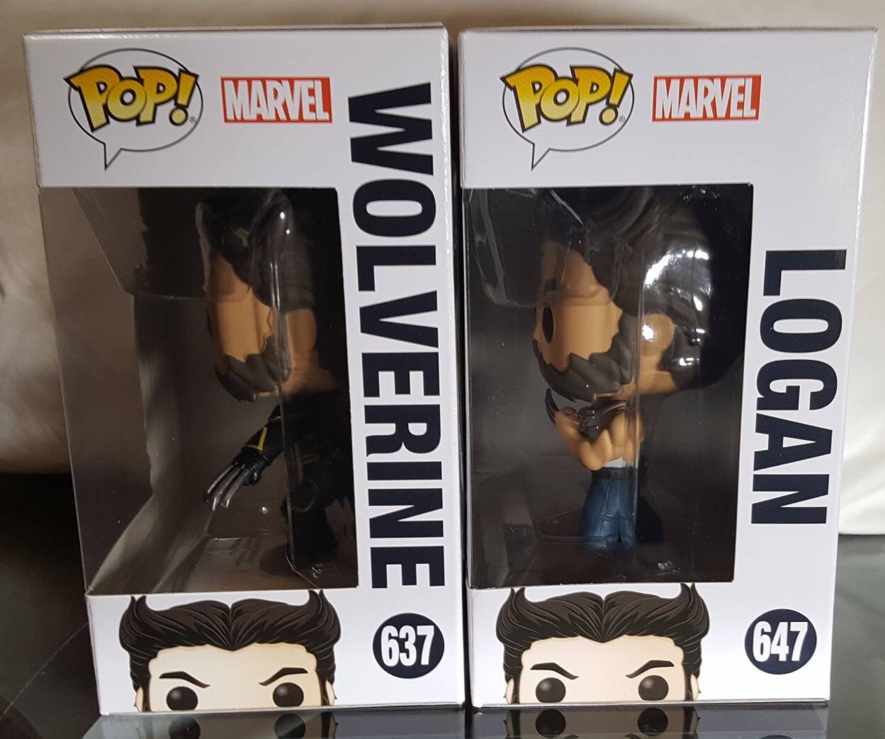 Wolverine Logan funko set # 637 and # 647 from Marvel