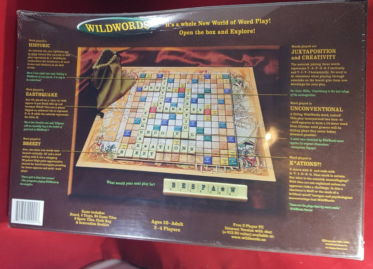 Wild Words: The Crossword Game with a Wild Card!! NIB