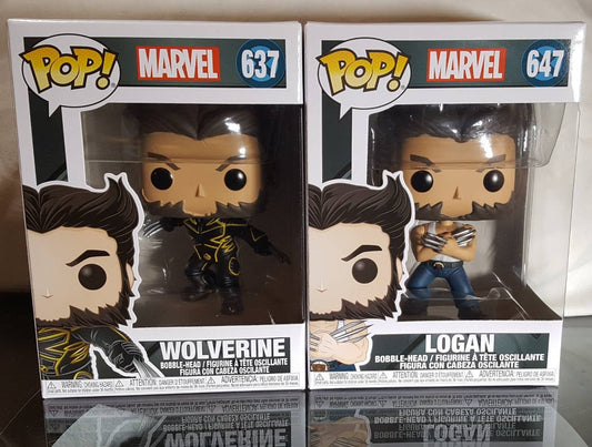 Wolverine Logan funko set # 637 and # 647 from Marvel