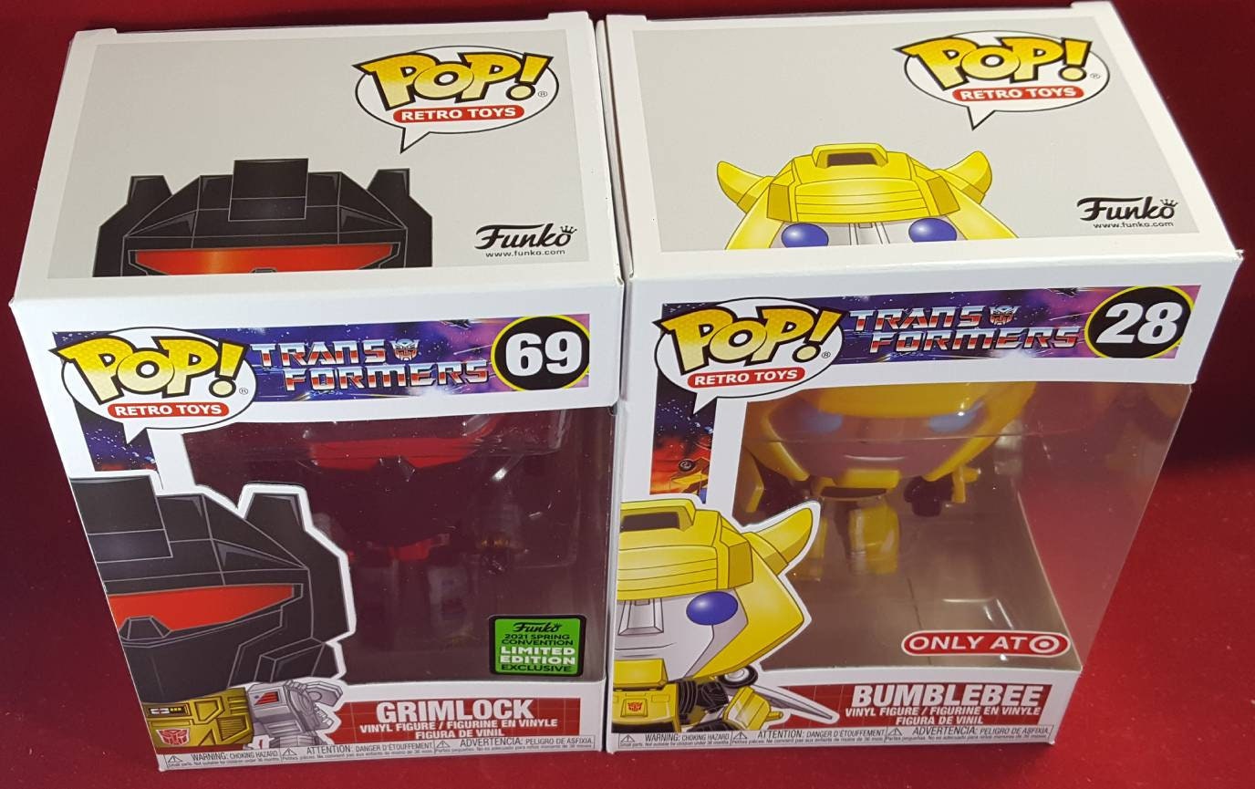 Bumblebee and grimlock funko exclusives # 69 and 28