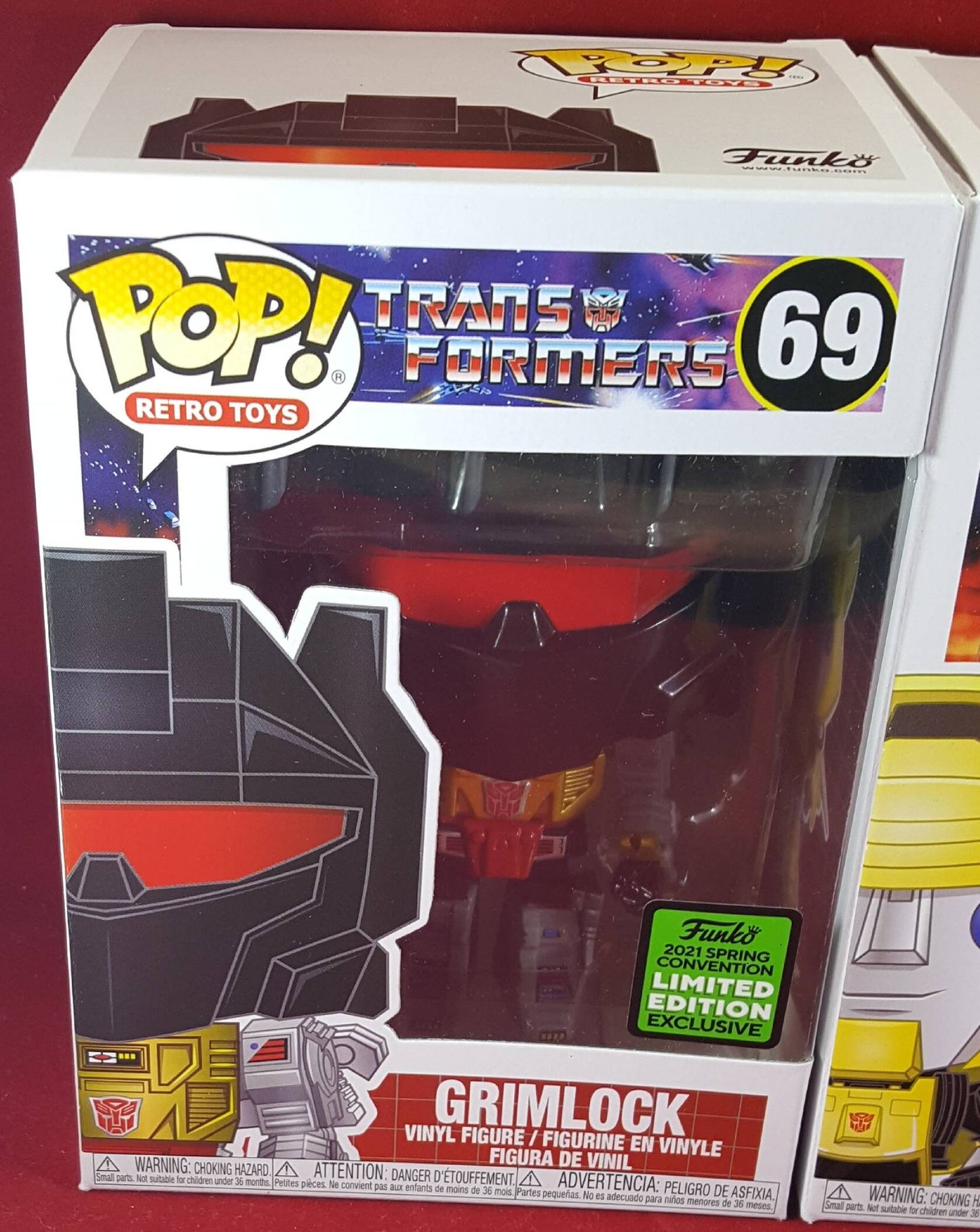 Bumblebee and grimlock funko exclusives # 69 and 28