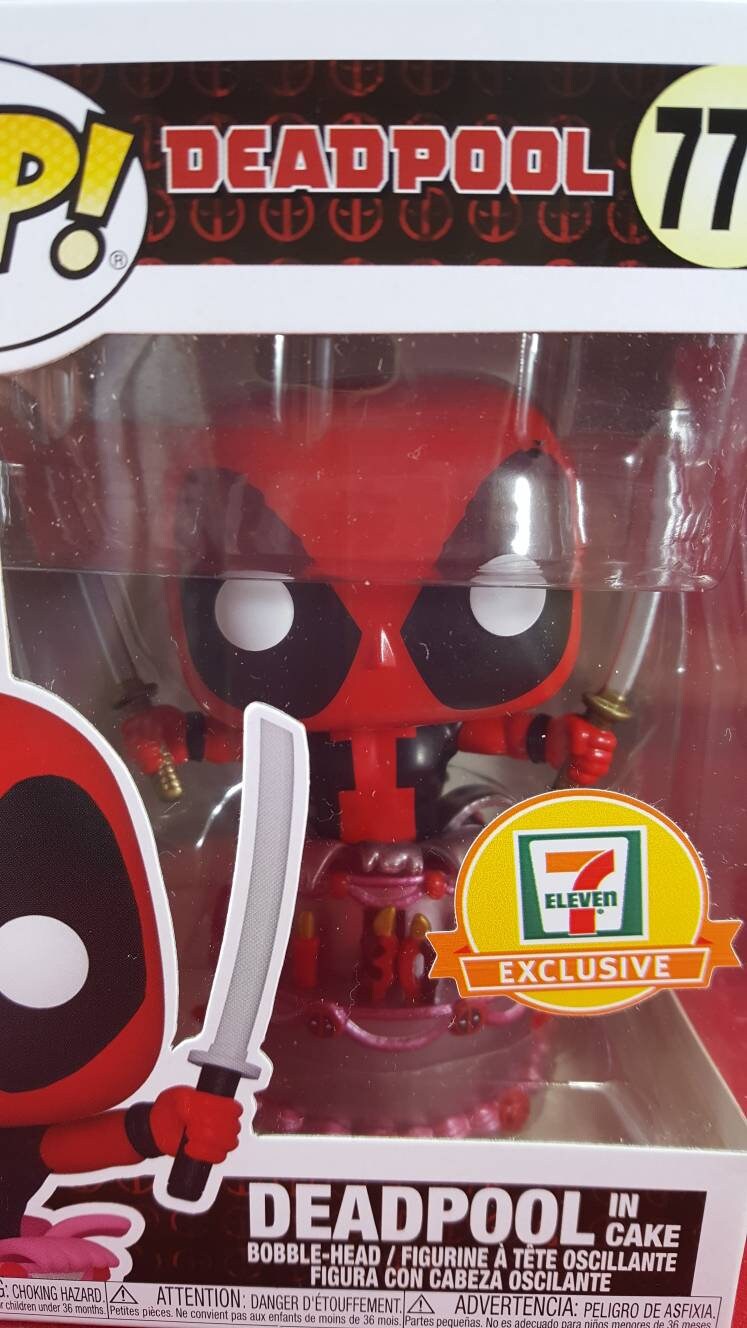 Deadpool  7 11 exclusive funko # 776 metallic cake (nib)