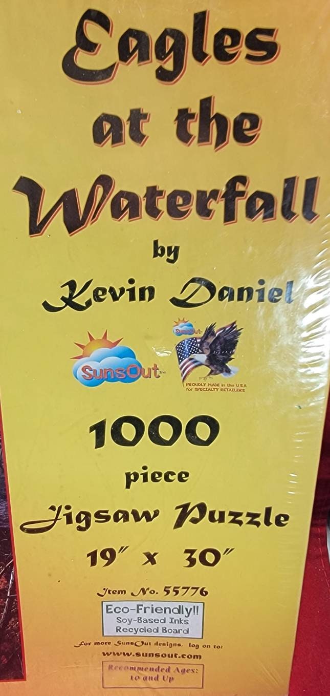 Eagles at the waterfall 1000 piece jigsaw puzzle (nib)