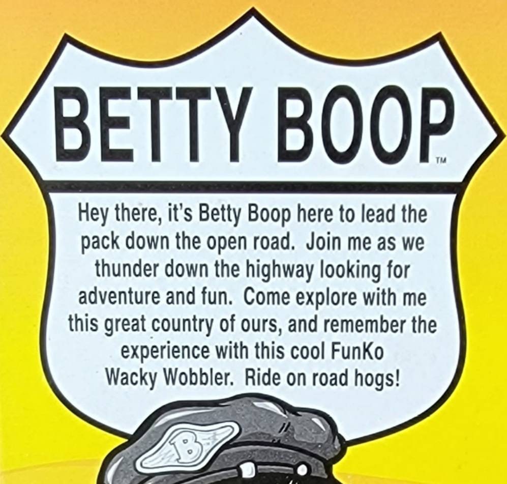 Biker Betty boop wacky wobbler (nib)