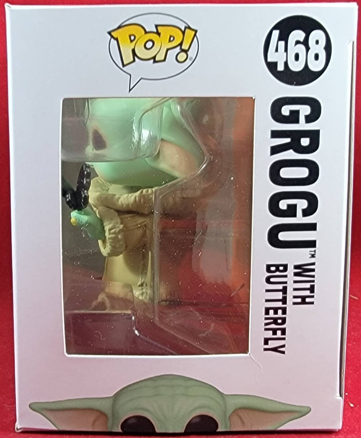 Grogu with butterfly gamestop exclusive funko # 468 (nib)
