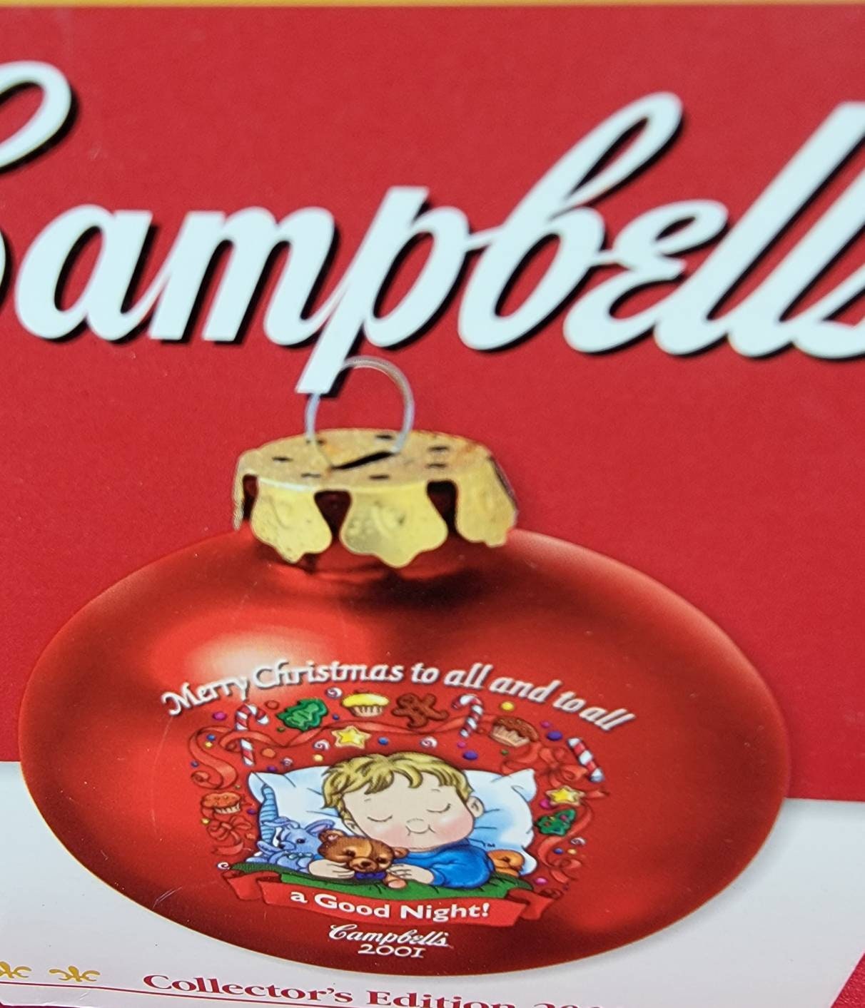 Campbell's 2001 a good night collectors edition Ornament