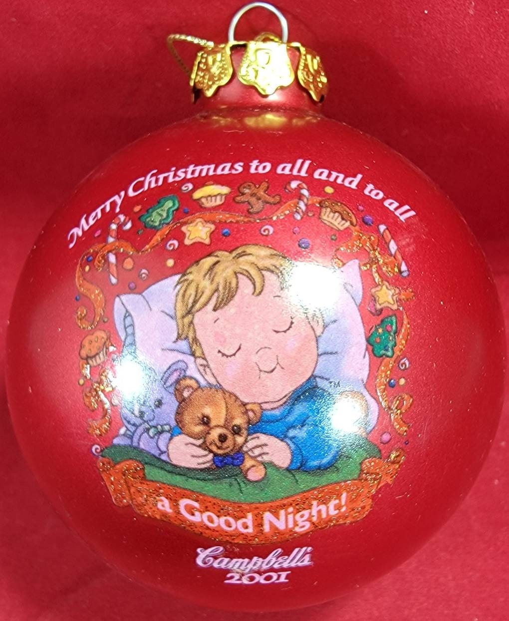 Campbell's 2001 a good night collectors edition Ornament