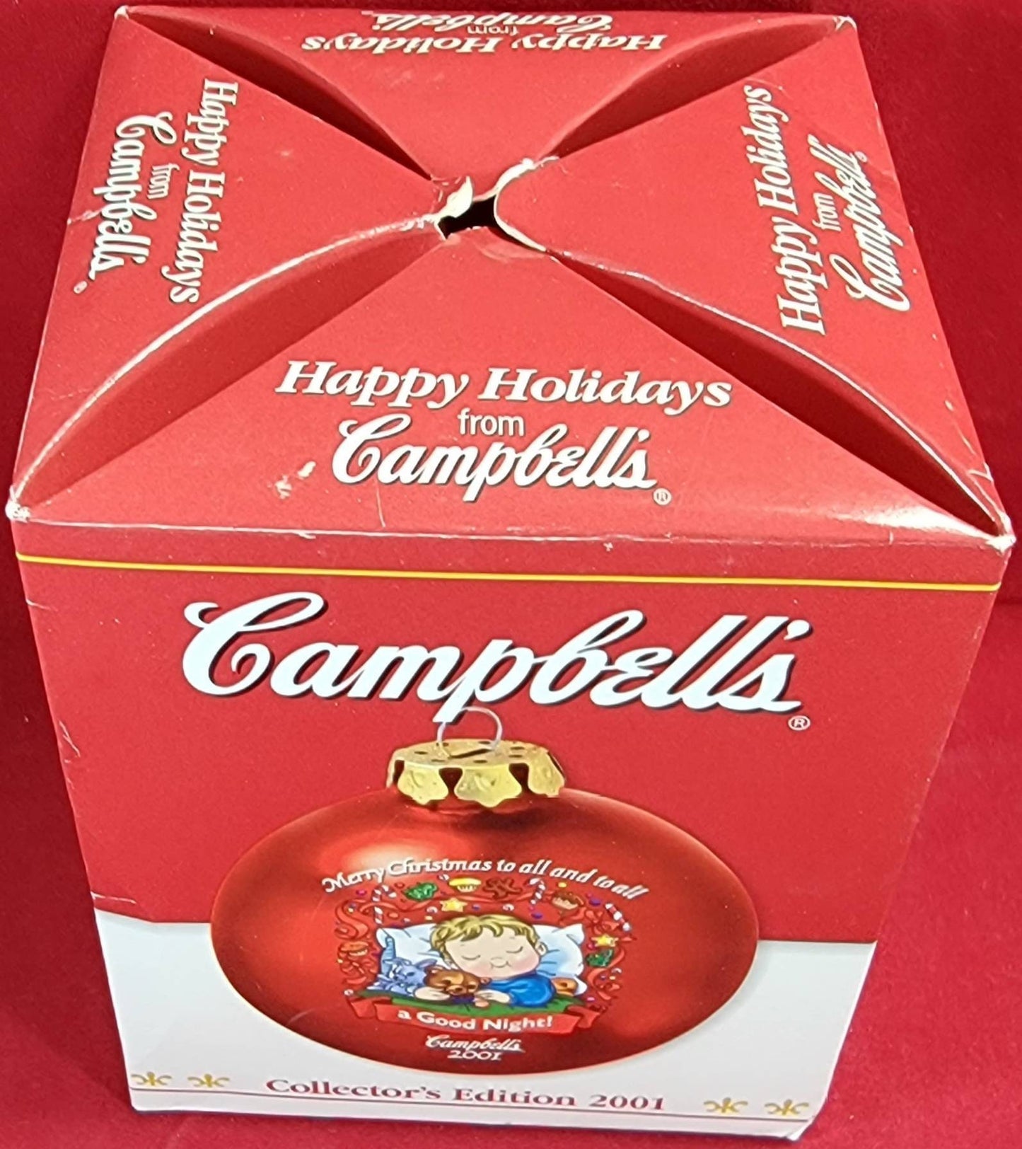 Campbell's 2001 a good night collectors edition Ornament