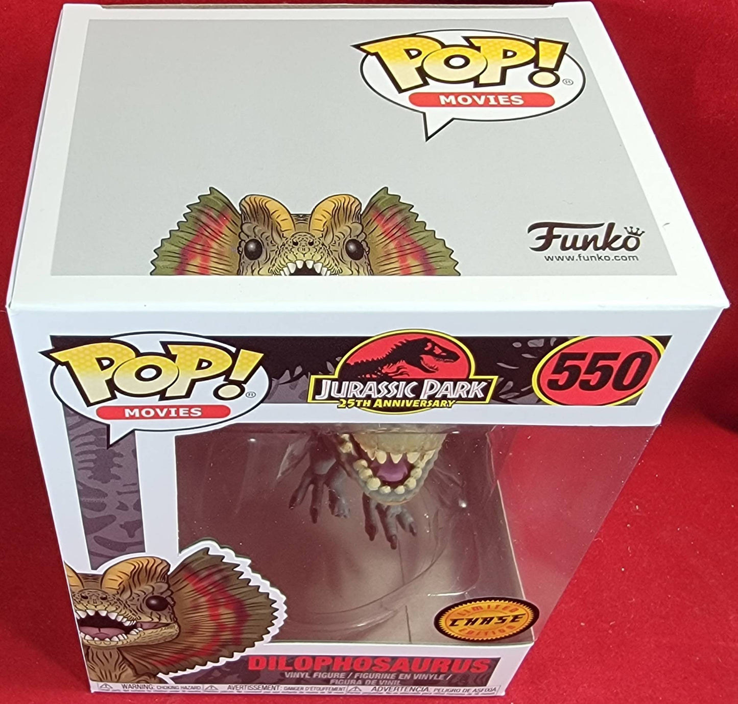 Dilophosauras chase funko # 550 (nib)