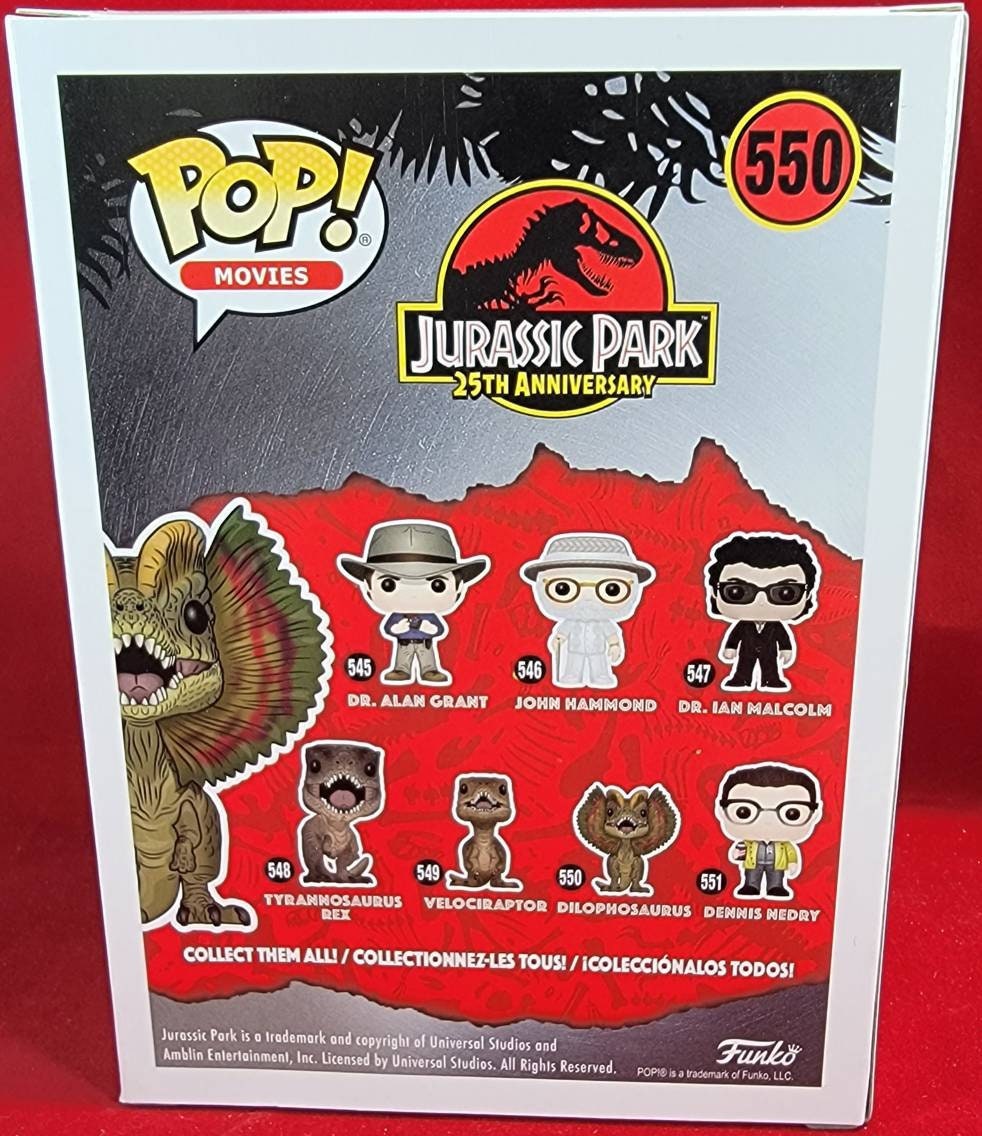 Dilophosauras chase funko # 550 (nib)