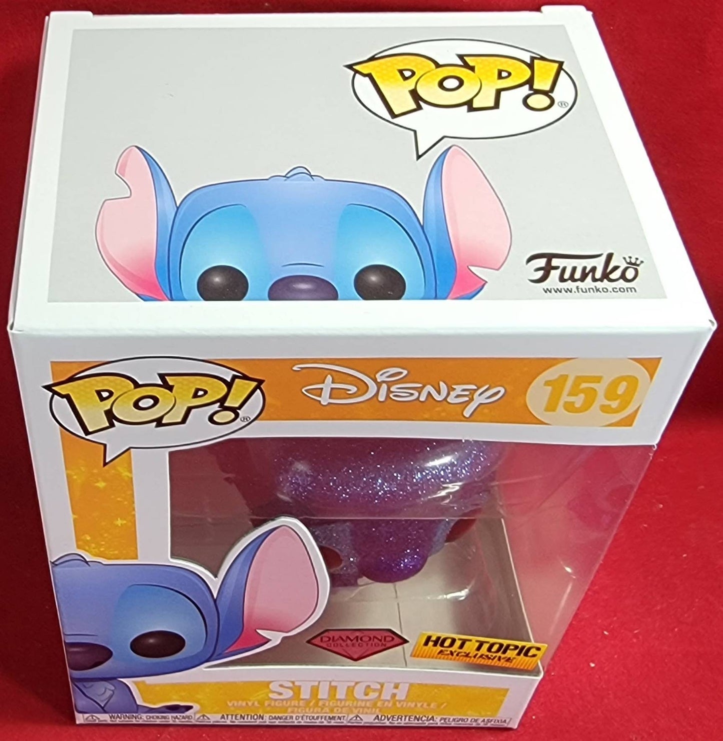 Hot topic exclusive diamond Stitch funko # 159 (nib)