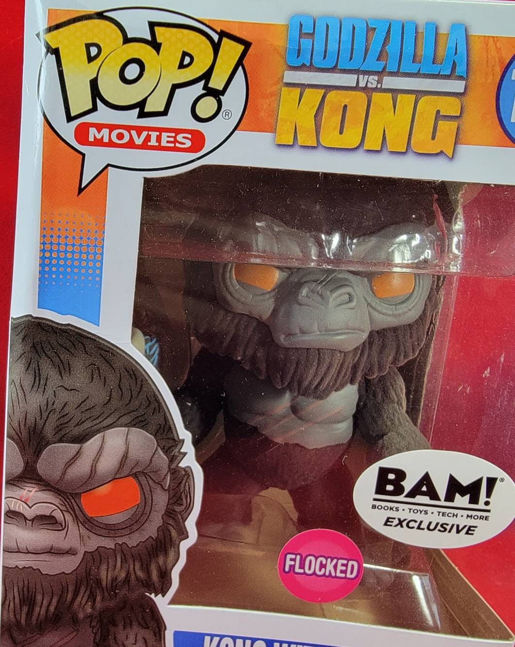 Kong with battle axel flocked funko exclusive # 1021 (nib)