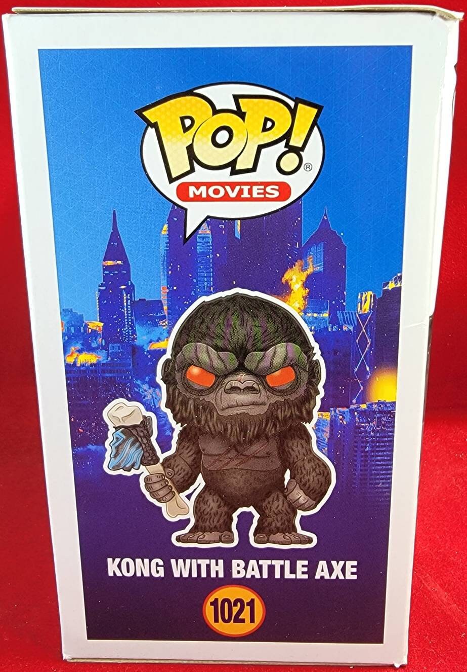 Kong with battle axel flocked funko exclusive # 1021 (nib)